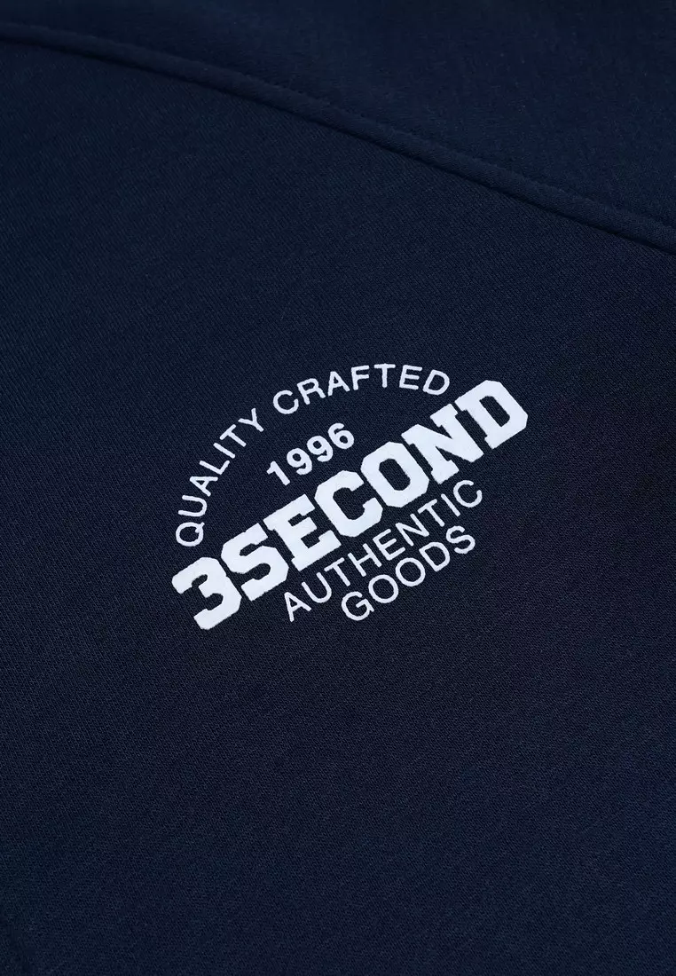 3Second Men's Jacket Hoodie Sweatshirt Regular Fit Fleece Authentic Goods OL-C020925