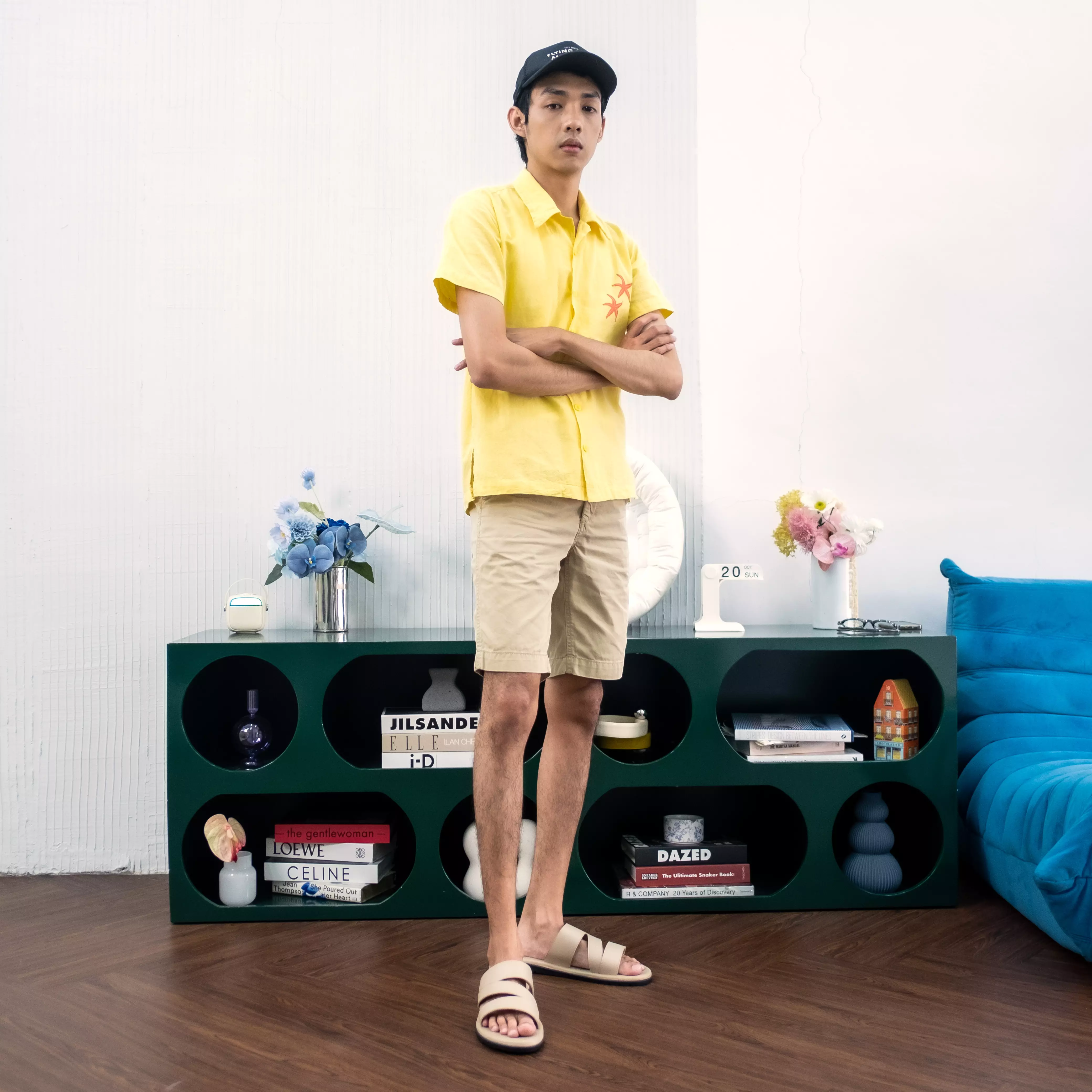 Cogen Sendal Cowok Sandal Slop Pria Kulit Nyaman - Feel Nufort - Cello Creme