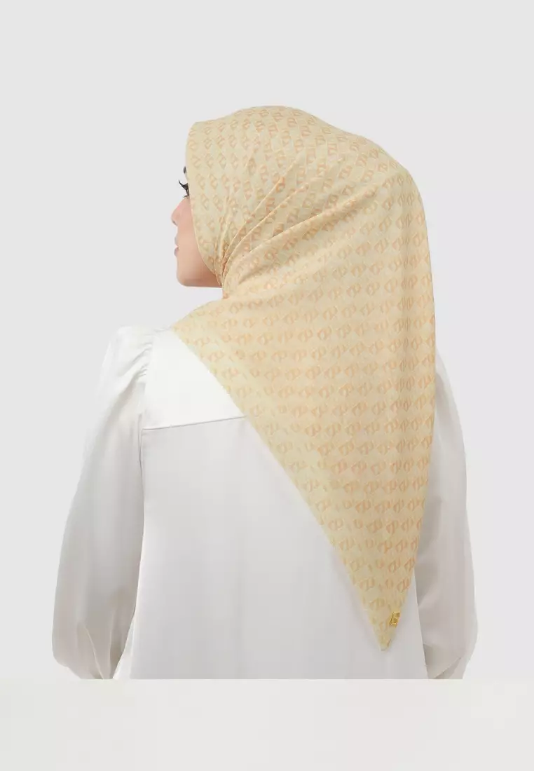 Interlock Voile Square - Pale Banana