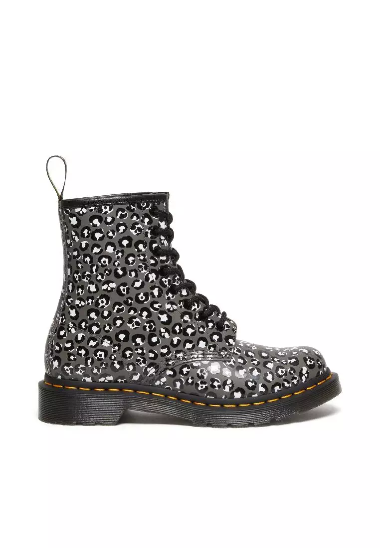 Discount on Dr. Martens  shoes - SKU: 1460 Women's Leopard Smooth Leather Lace Up Boots