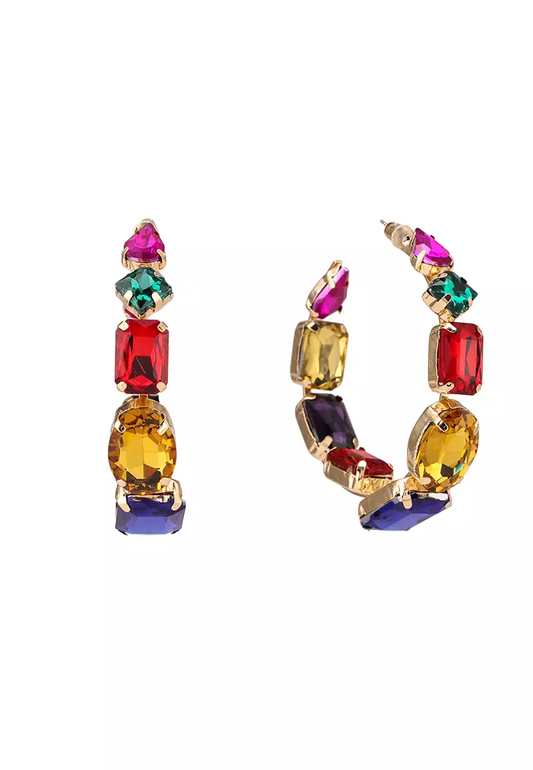 Red new arrivals statement earrings