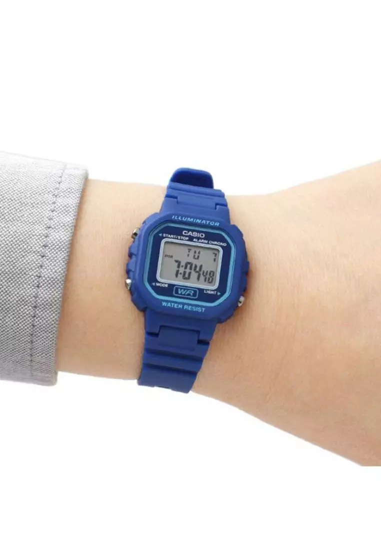 Kids Digital Watch LA-20WH-2A Blue Resin Band Watch for Kids