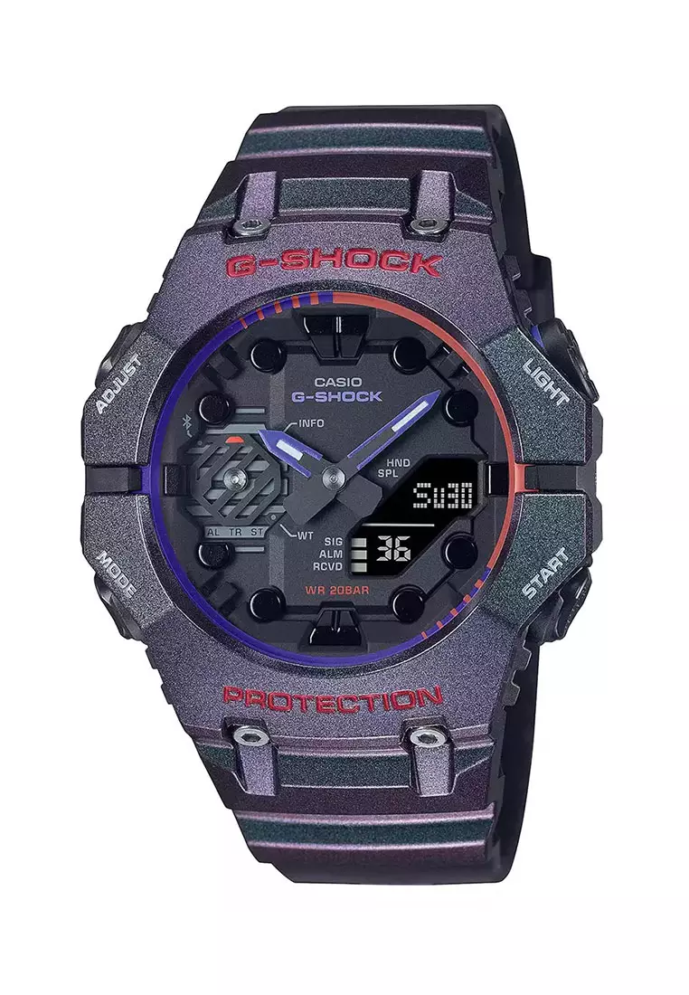 Jam Tangan Casio G Black And Purple G Shock Jam Tangan Time Zone G