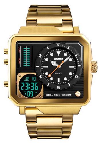 Jual Digitec Skmei Jam Tangan Pria Gold Stainless Steel