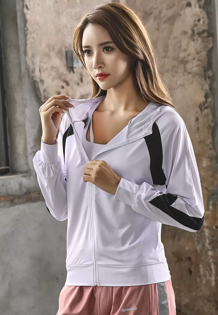 White yoga jacket deals