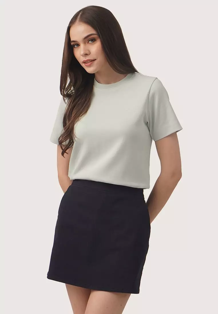 Interlock T-Shirt With Side Slit