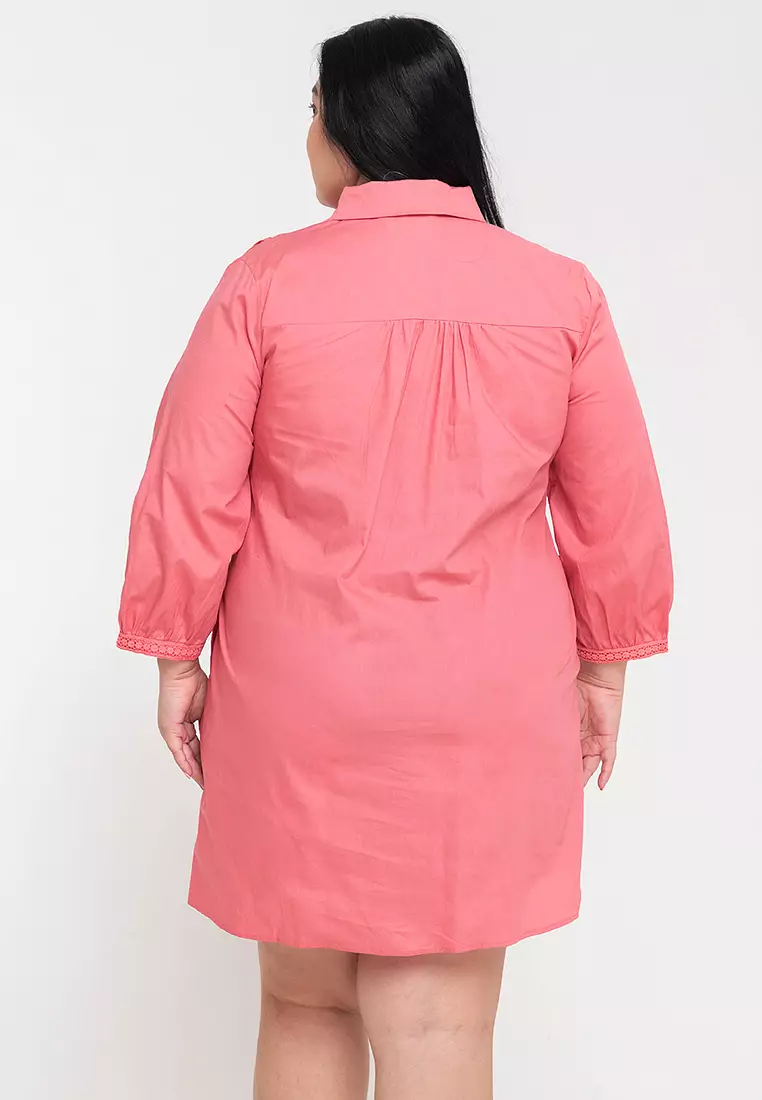 Calandria Lace Bib Shirt Dress