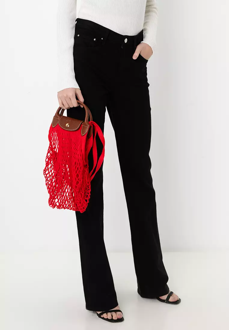 ★人気★ Longchamp Le Pliage Filet Top Handle Bag Red Longchamp Le Pliage Filet | eBay