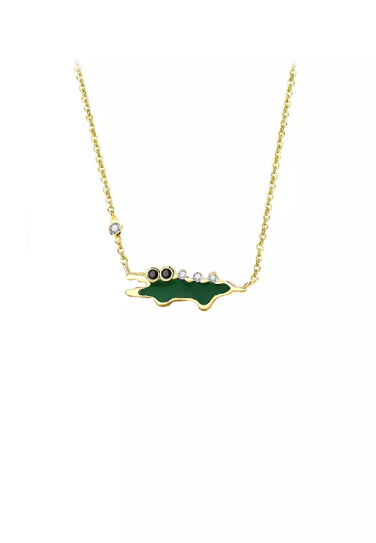 Gold hotsell alligator pendant