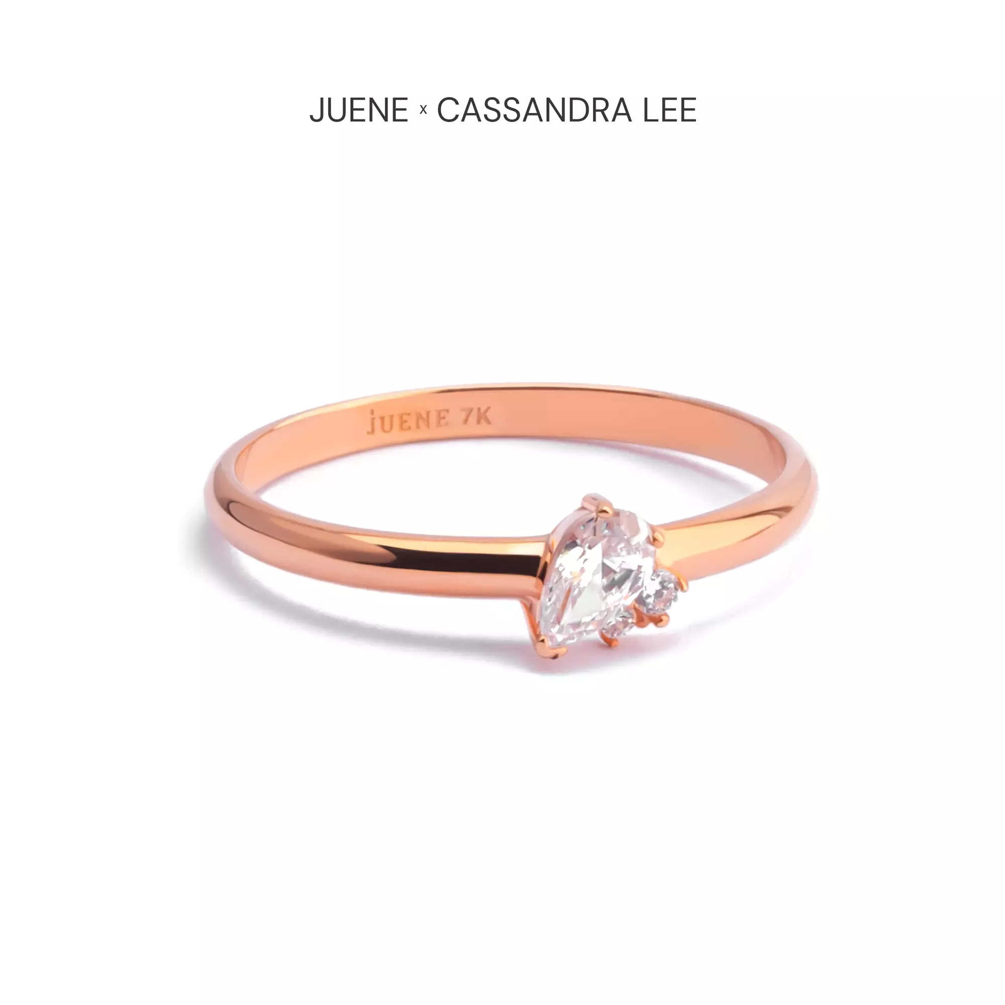 Cincin Emas 7k - Soul Gold Ring - With Love Collection - Cassandra Lee x Juene Jewelry