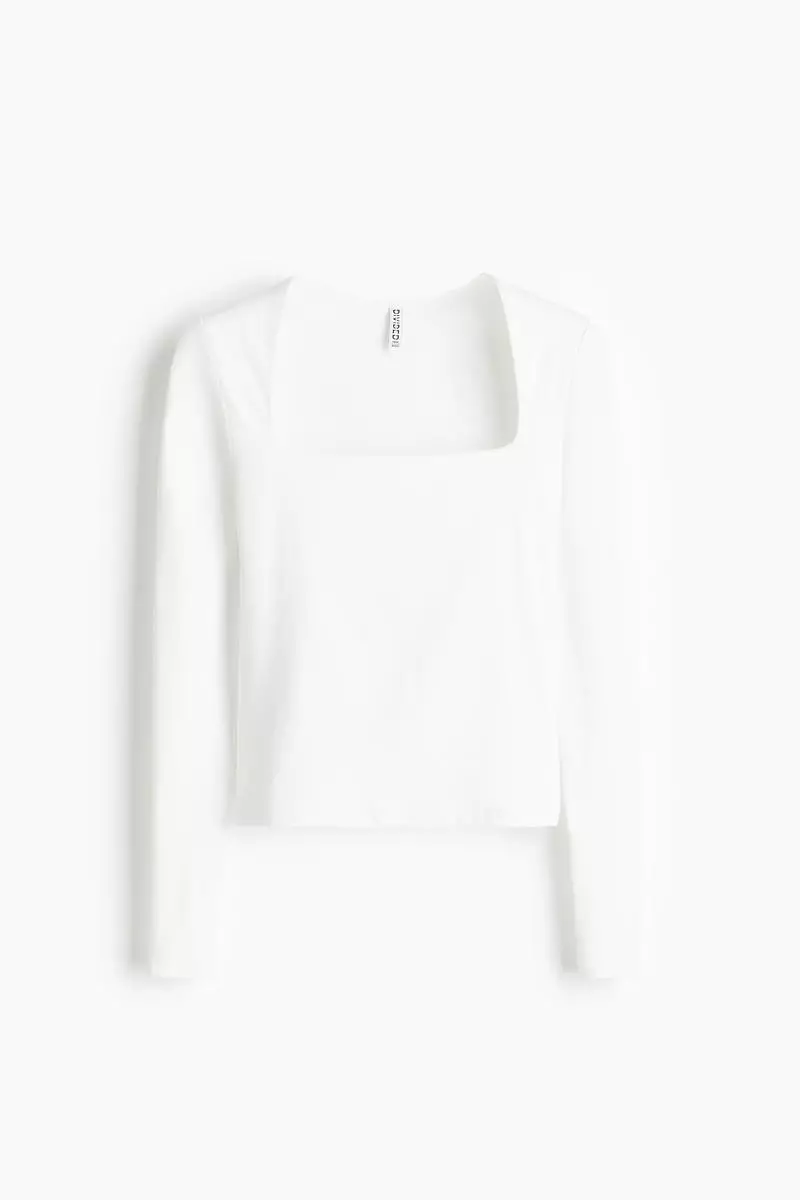 Long-sleeved microfibre top