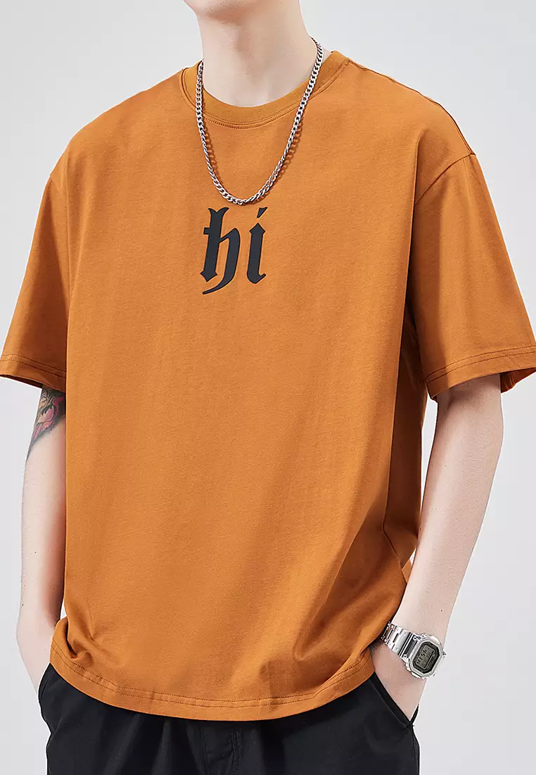 Letter Printed Short Sleeve T-Shirt AY-D902