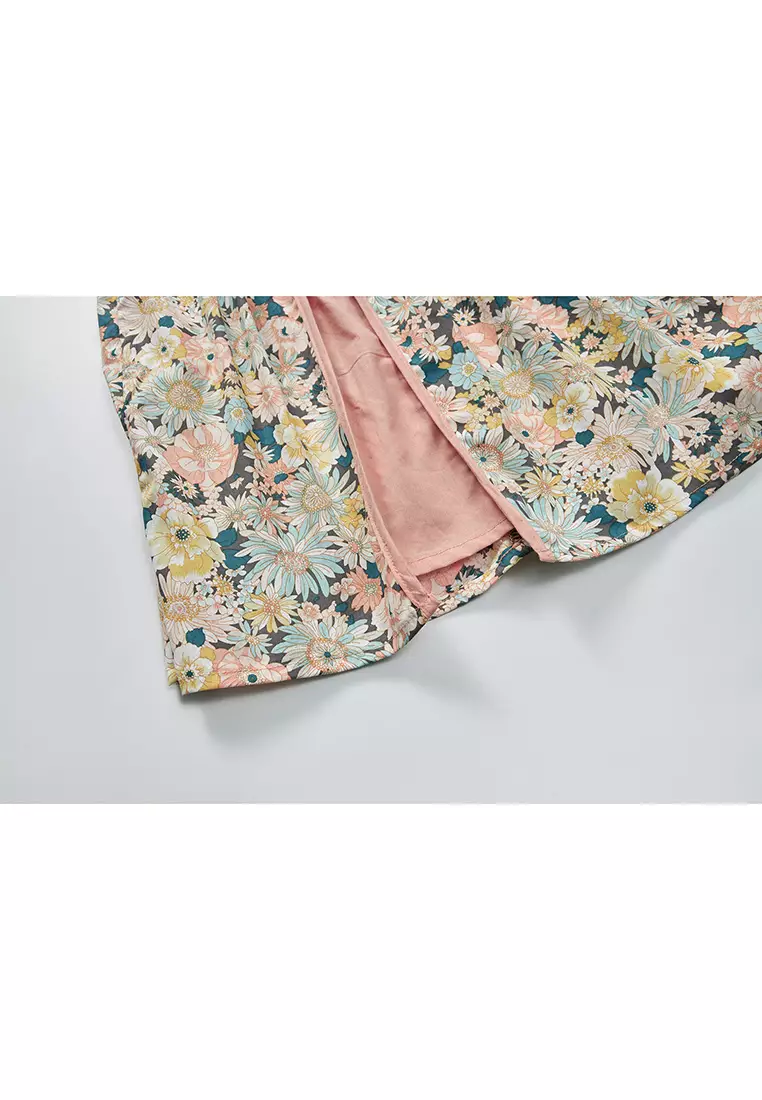 Baby Kids Girls Ruffled Sleeves Floral Cheongsam Dress CNY Chinese New Year Outfit