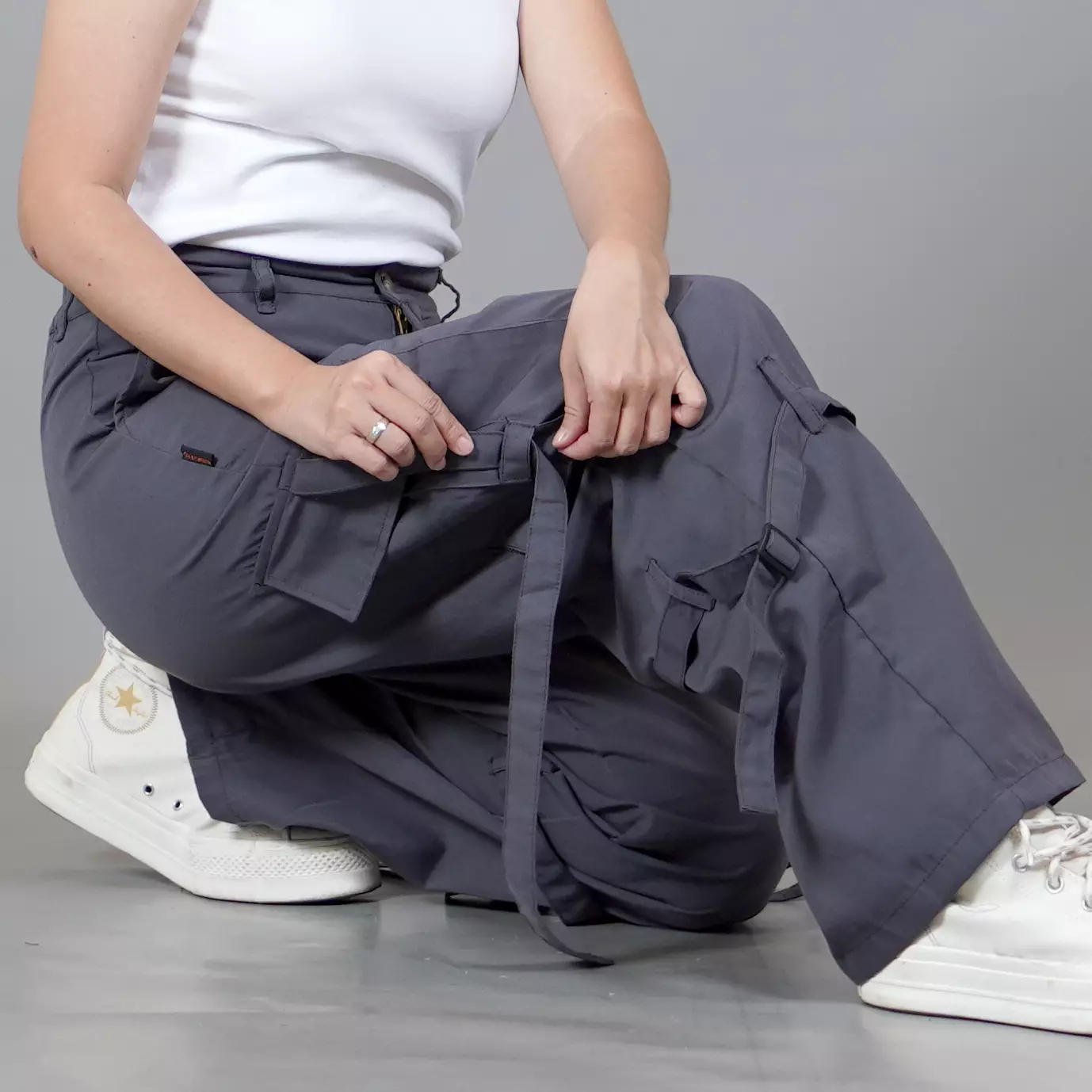 JEAN Celana Cargo Wanita Celana Kargo Wanita Cargo Pants Loose Pants Cargo - ABU TUA