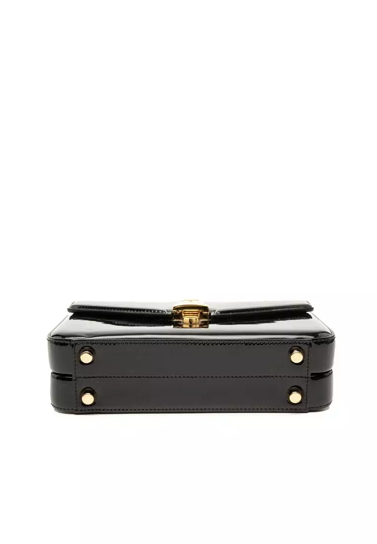 Pre-Loved Gucci Mini Patent Sylvie 1969 Top Handle Bag