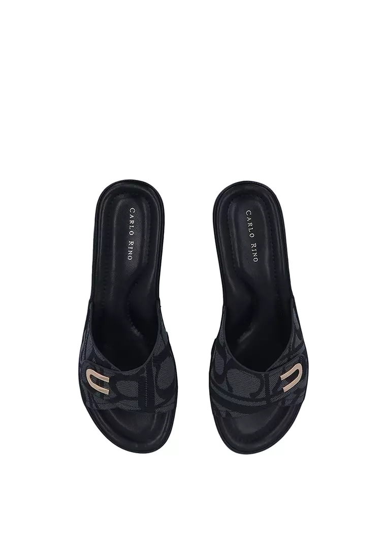 Black CR Harper Wedge Flats