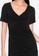 ZALORA BASICS black Ruched Front Short Sleeve Dress 37649AAFF1E608GS_3