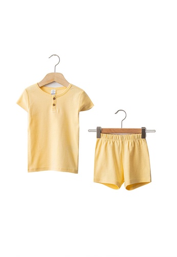 LC Waikiki yellow Basic Baby Boy Pajamas Set C42B9KA8BEB2EAGS_1