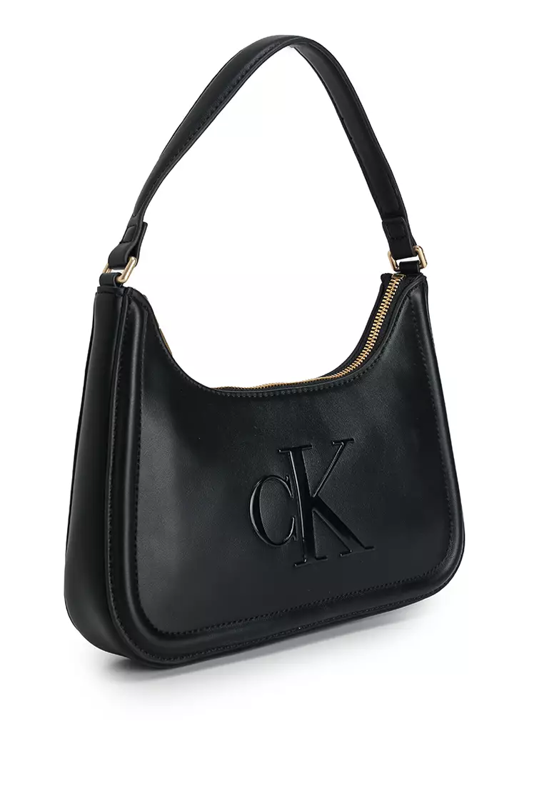 壓花商標單肩袋 - Calvin Klein 配飾