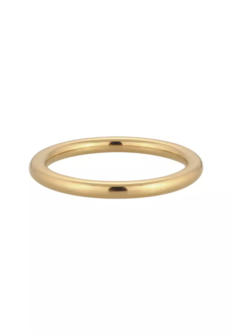Ring Engagement Minimalis Gold Plated Embellished With Crystals By Swarovski®