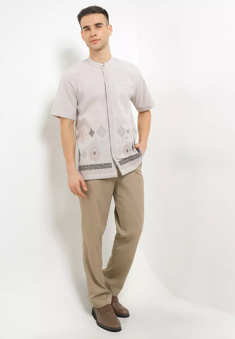 Oatmeal Short Sleeve Baju Koko