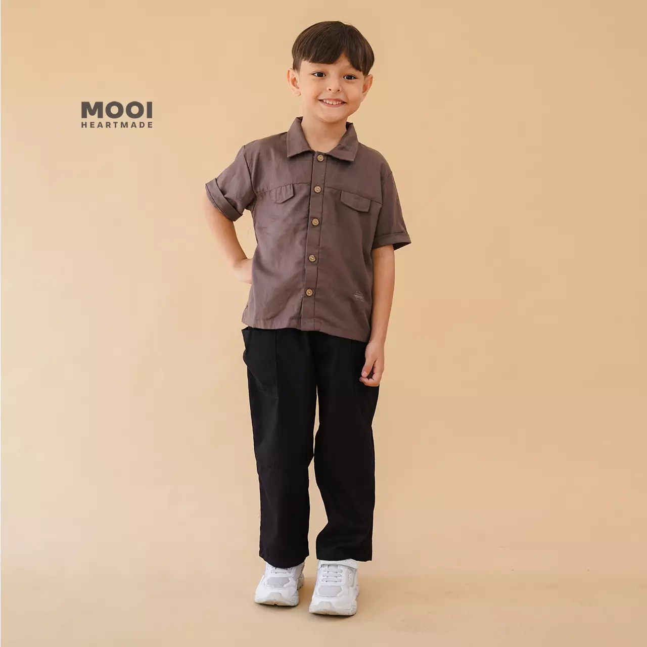 Mooi Celana Panjang Chinos Anak Yoji Pocket Pants - Khaki