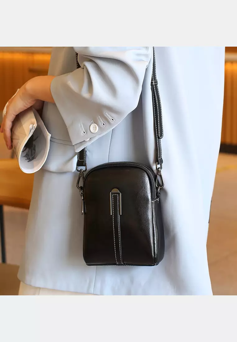 Brand New Top Cowhide Leather Shoulder Crossbody Bag