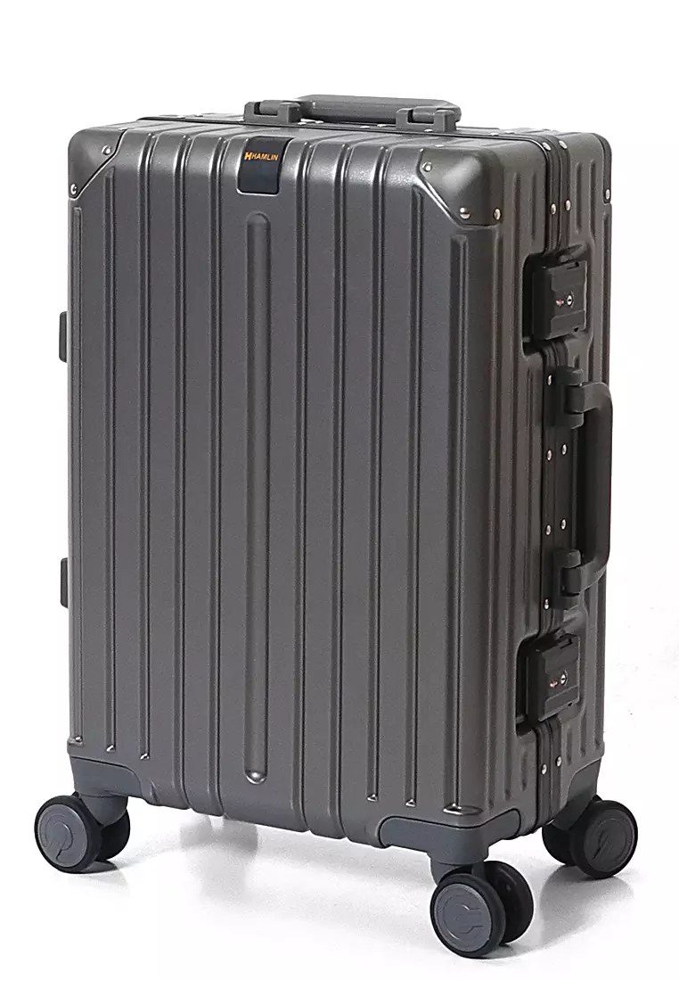 Barayev Koper Alumunium Frame Size 20 Inch Travel Bag Unisex Large Compartment  TSA Lock Material Polycarbonate ORIGINAL - Grey