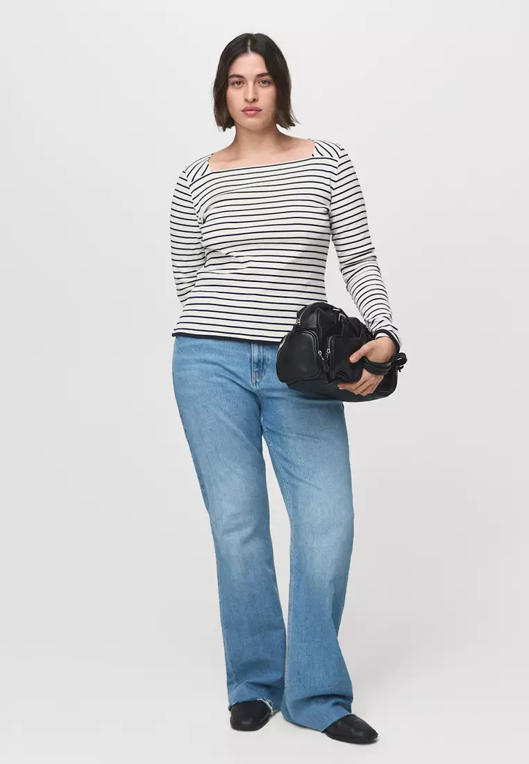 Cotton Boat Neck T-Shirt