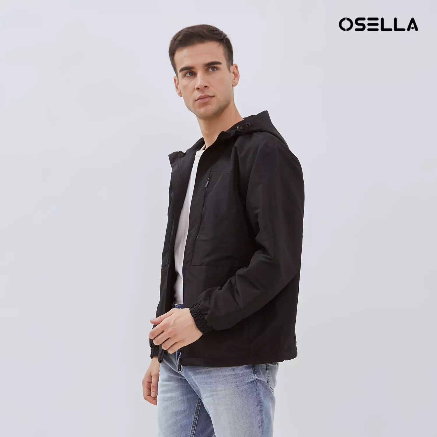 [NEW] Osella Rainer Water-Repellent Jacket In Black 1061400943 | Jaket Pria