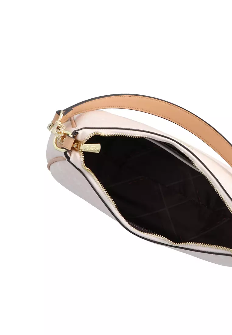 CR Monogram in Cream 2 Way Shoulder Bag - Beige