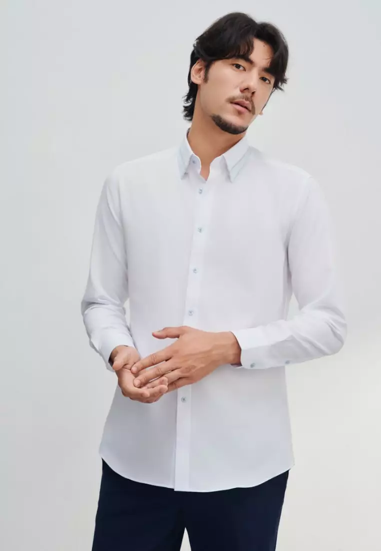 Buy G2000 Non-Iron Quick Dry Smart Fit Poplin Shirt Design Detail