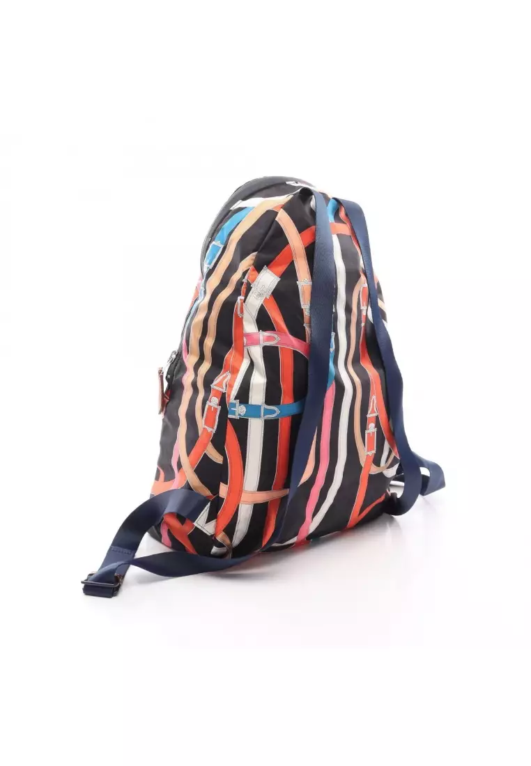 Buy Hermes Pre-Loved Hermès air silk Cavalcadour Backpack  display picture 1