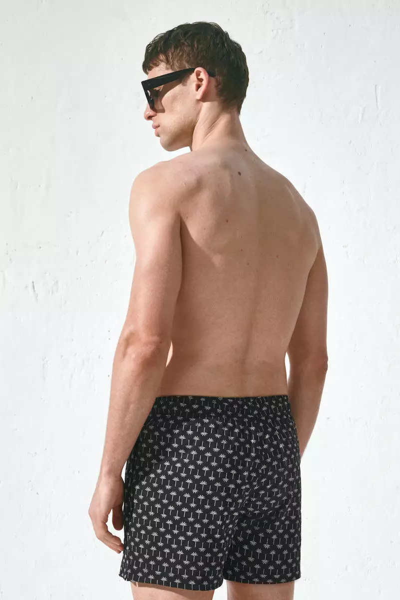 Seersucker swim shorts