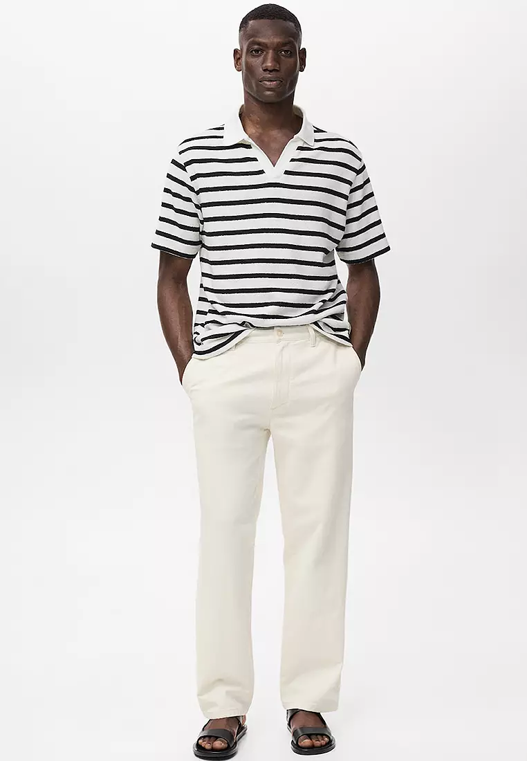 Regular-Fit Jeans Made From A Cotton-Linen Blend