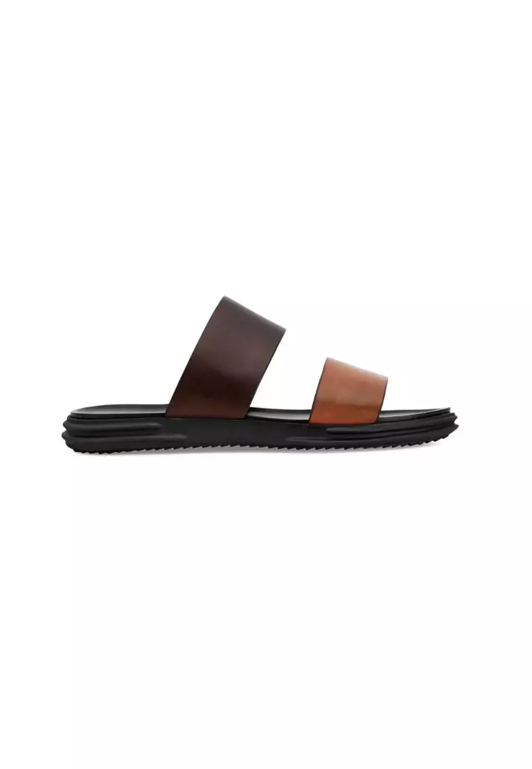 線上選購Projet1826 CAROLUS SLIP ON LEATHER SANDALS BROWN | ZALORA 台灣