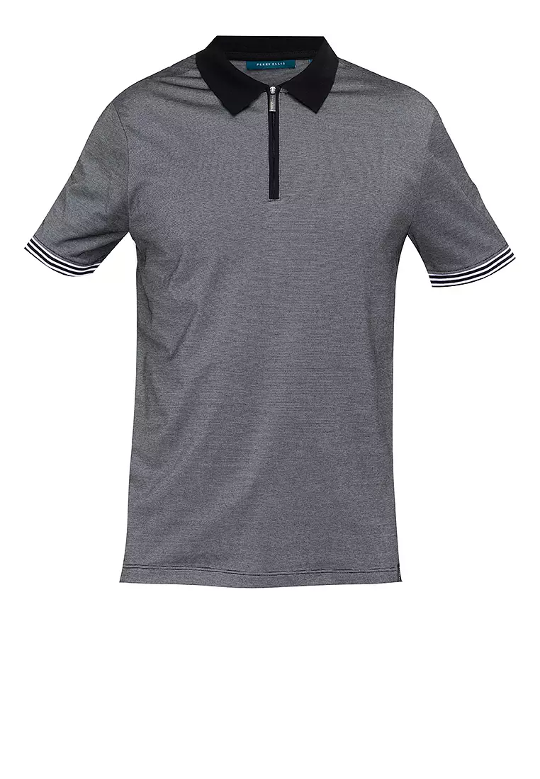 End on end Quarter Zip Polo Shirt