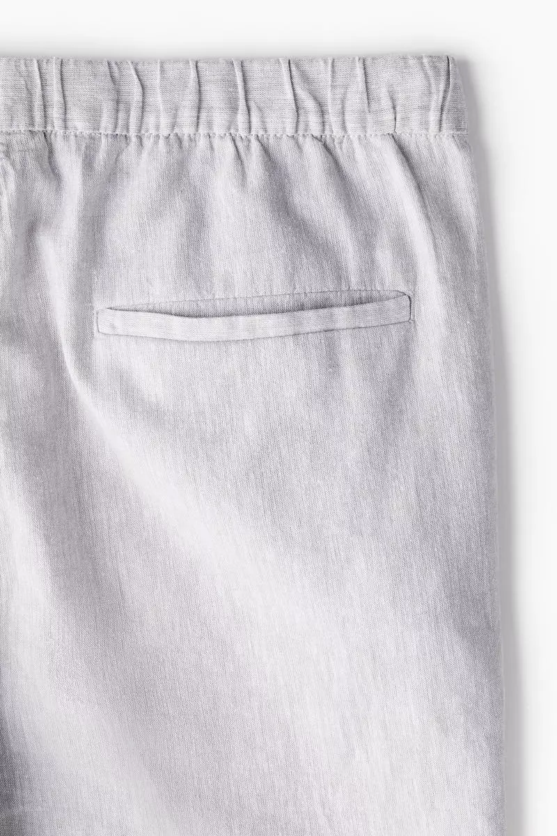Regular Fit Linen-blend shorts