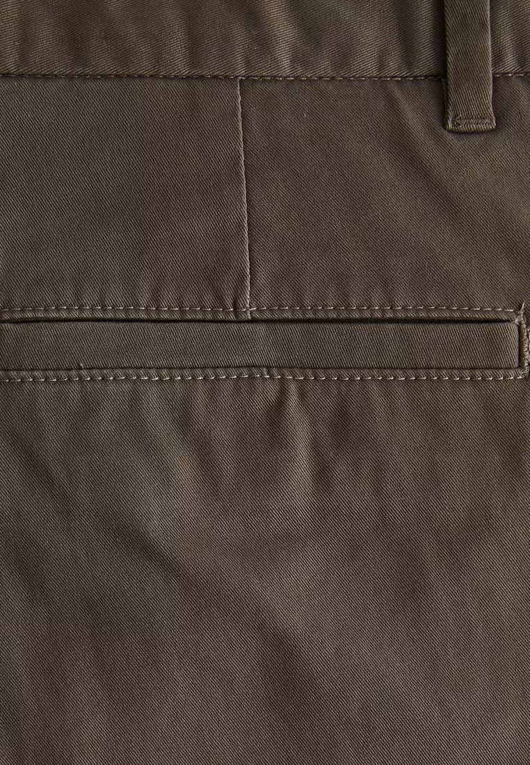 Stretch Chinos Trousers Straight Fit