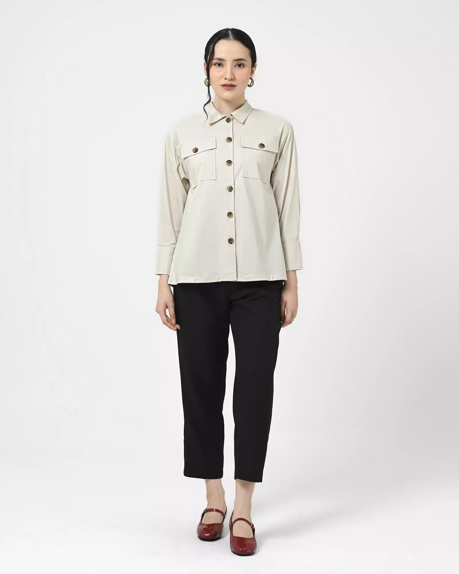 Geulis.id AGARA SHIRT - Beige