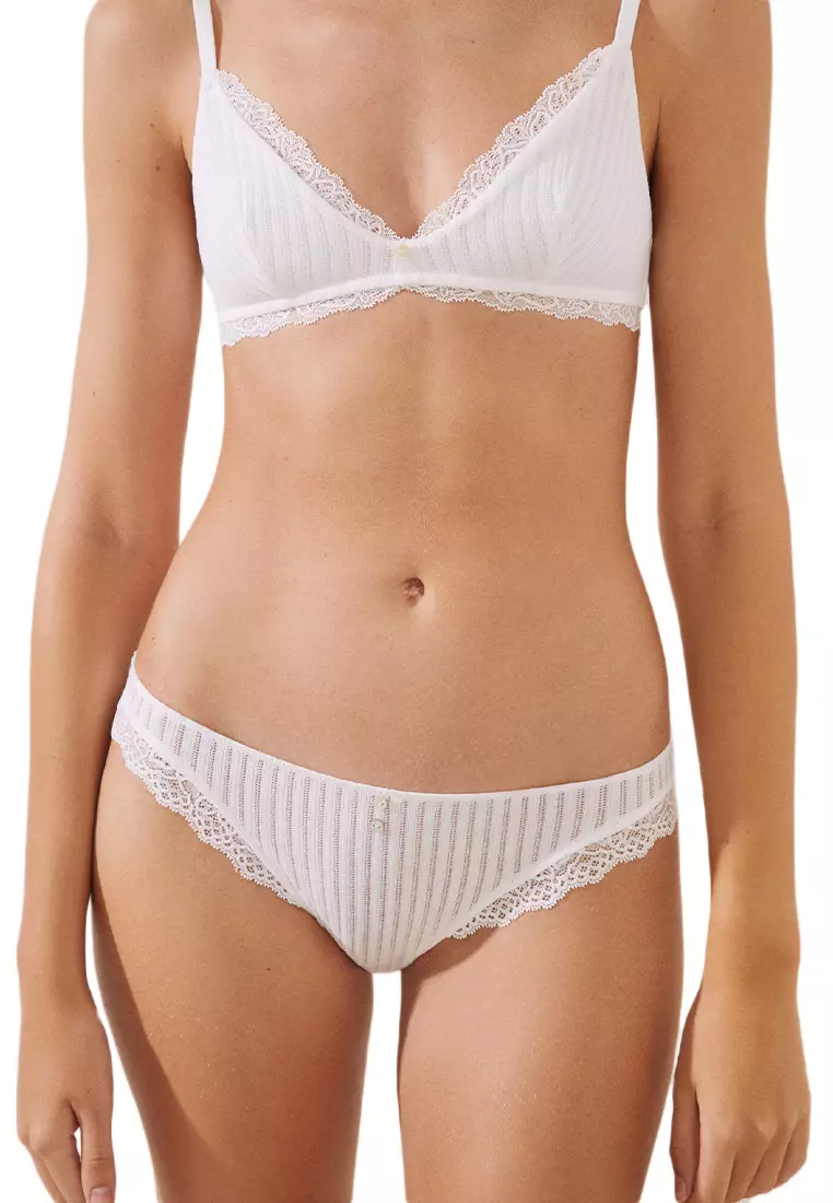Buy Women'Secret Classic White Panty With Lace 2024 Online