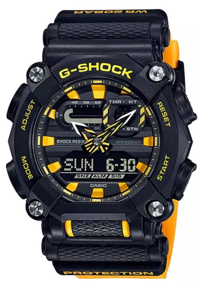 Buy CASIO Casio G Shock GA 900A 1A9DR Black and Orange Resin Men