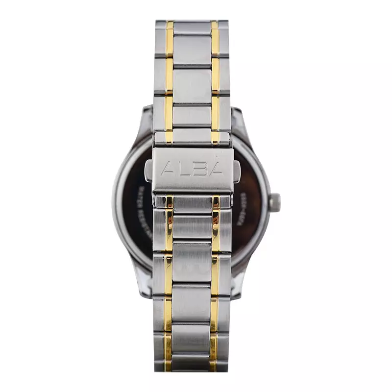 Jam Tangan Pria Alba Prestige AJ6150X1 Men Silver Dial Dual Tone Stainless Steel Strap
