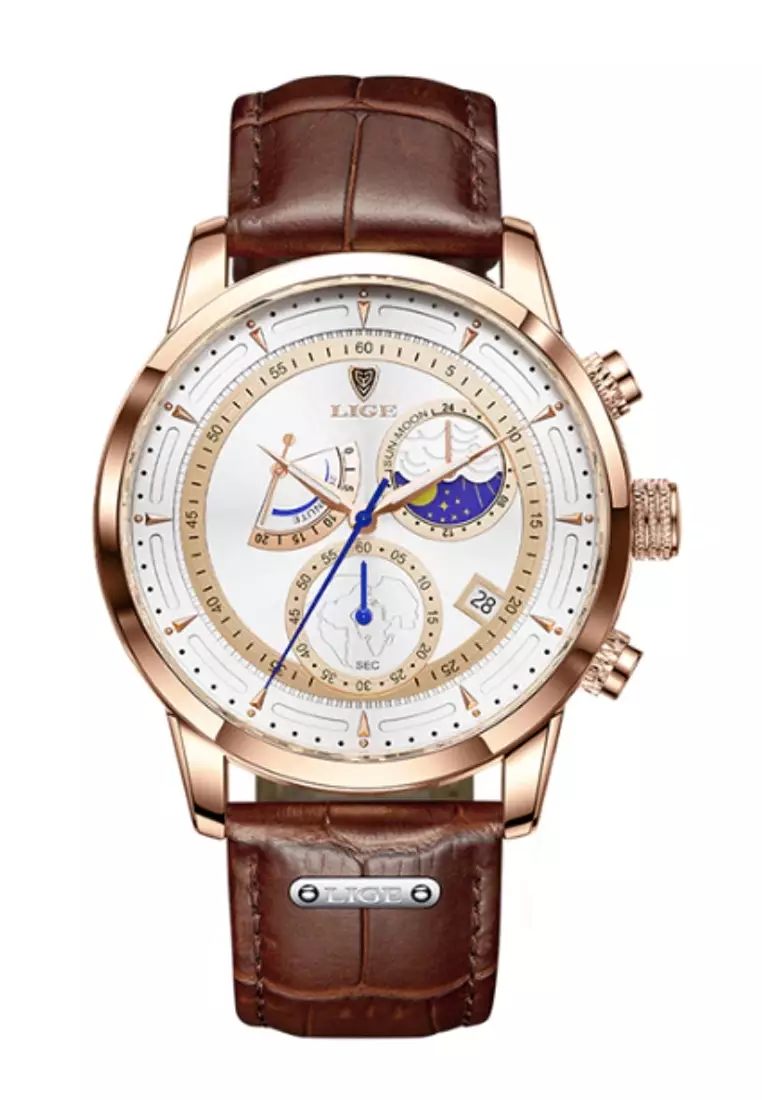 White dial chronograph on sale watch