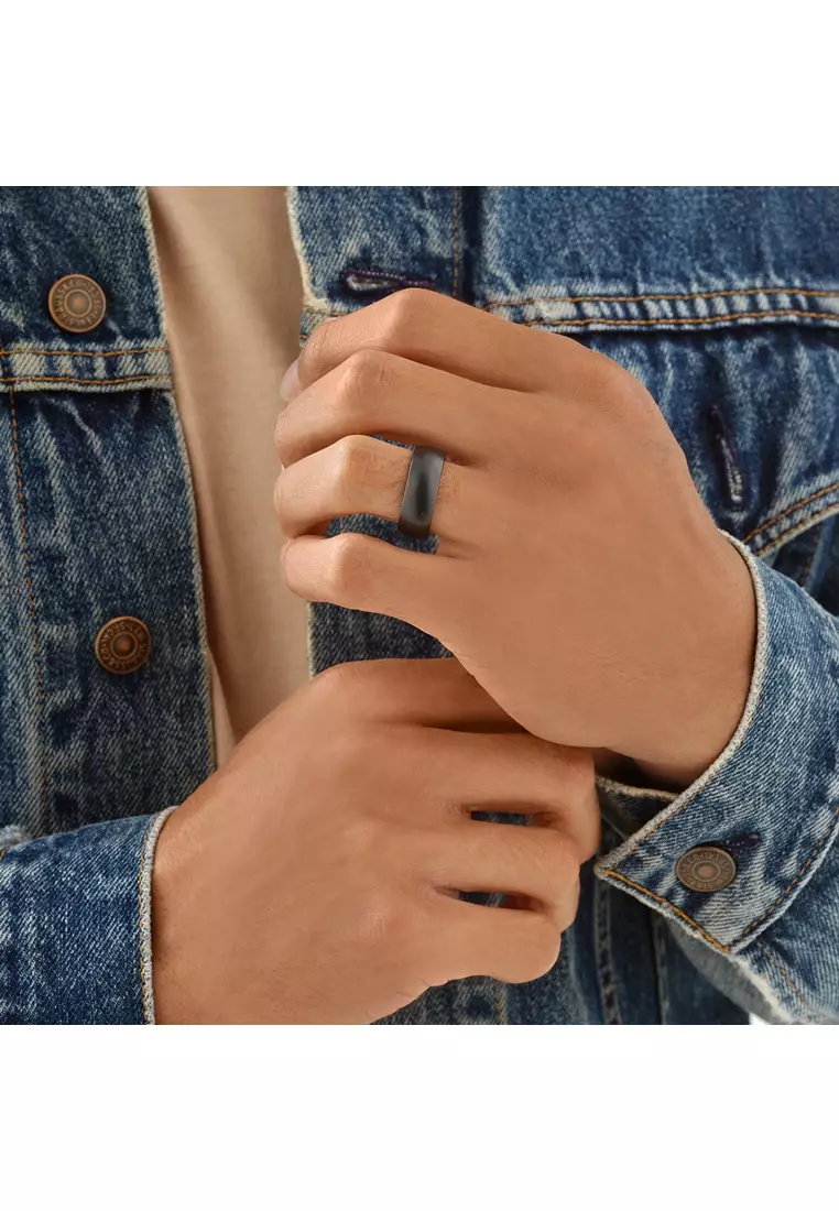 Buy Michael Hill Ring in Black Titanium 2024 Online ZALORA Singapore