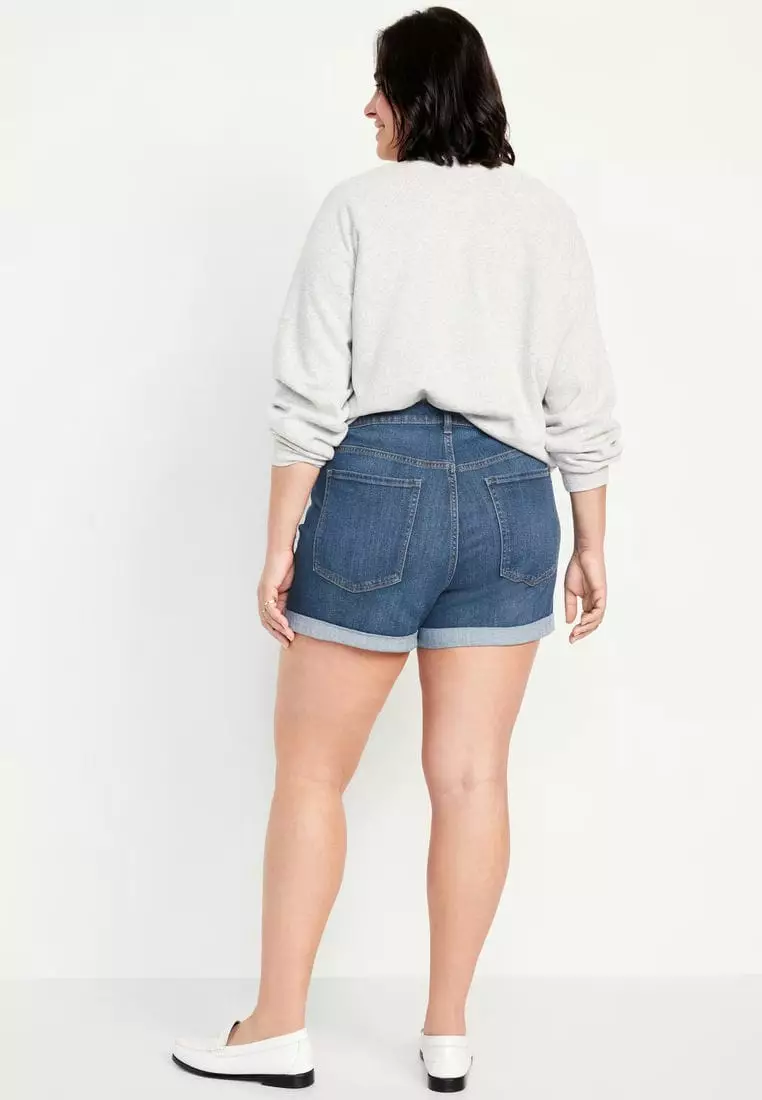 High-Waisted Wow Jean Shorts -- 3-inch inseam