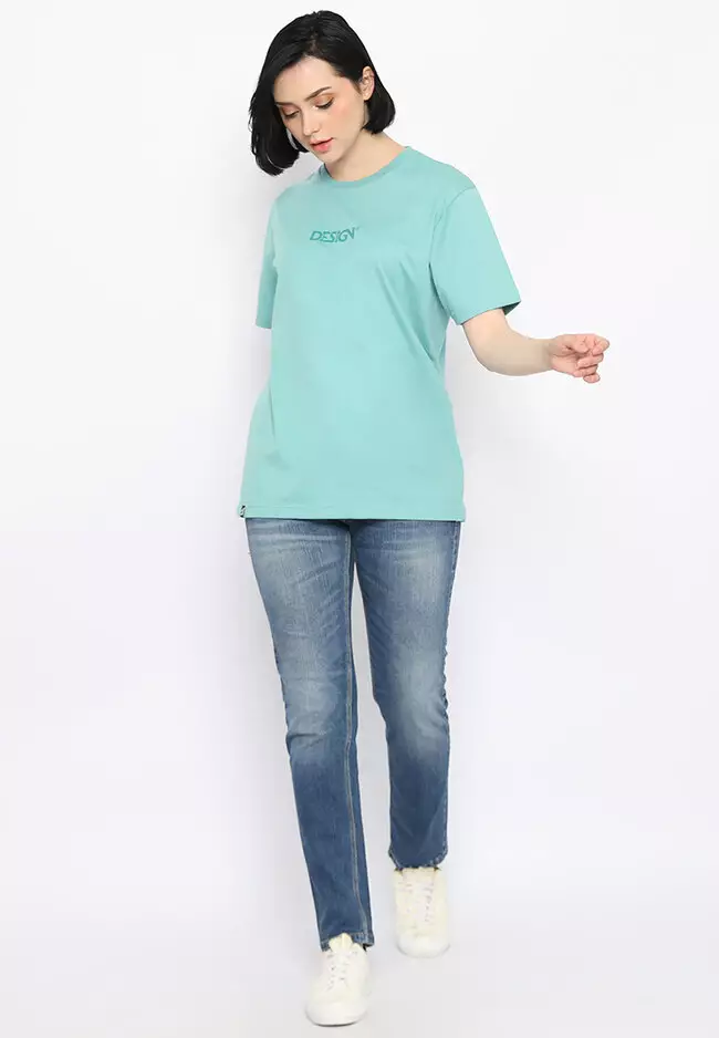 T-Shirt Single Jersey "Design" Flocking