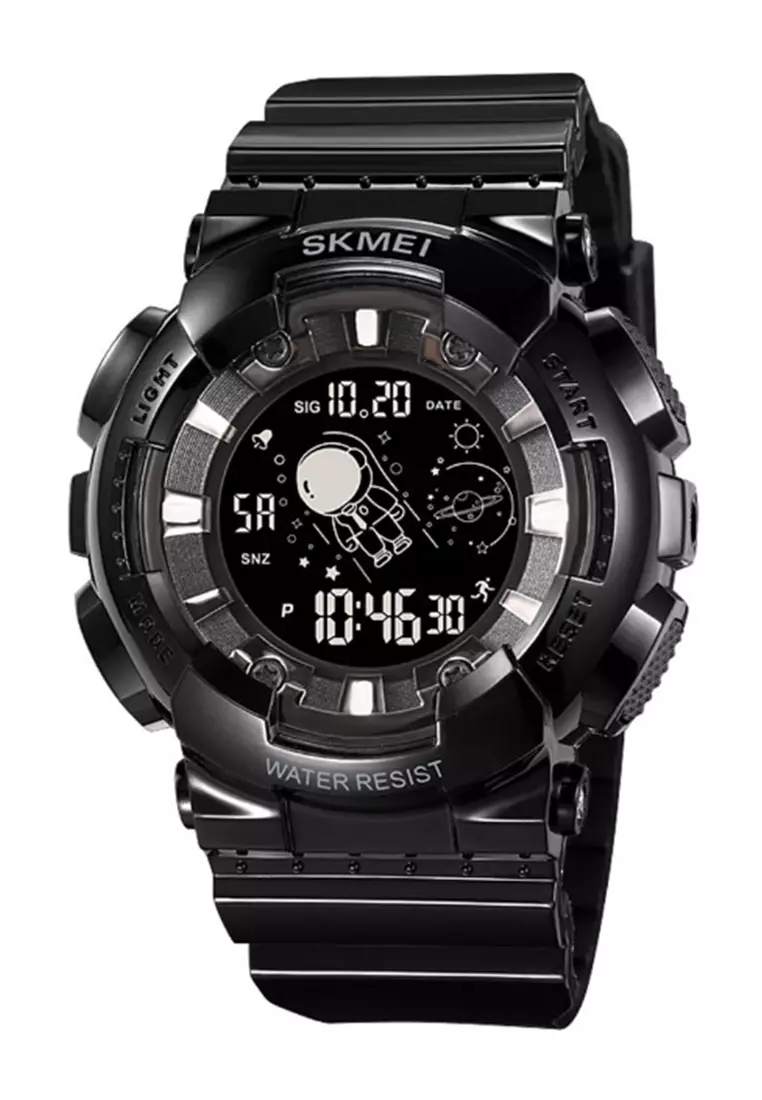 Jam Tangan Digital Pria Waterproof Many Function Strap Tali Material TPU DV53 ORIGINAL