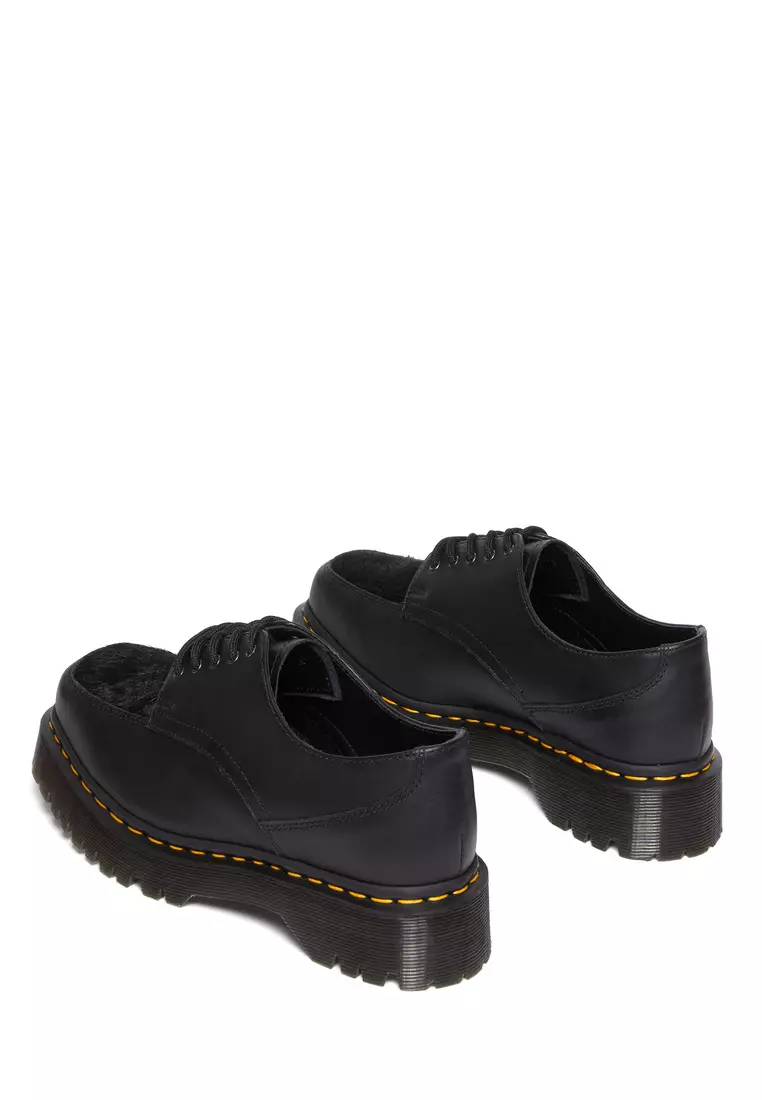 5-EYE BEX SQUARE TOE HAIR-ON & LEATHER SHOES