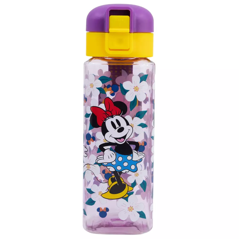 Disney Stor  Safelock Square Ecozen Plastic Water Bottle Mickey 550ml - Botol Minum Anak Anti Bocor BPA Free